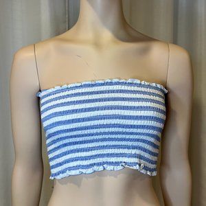 Cotton Candy LA Tube Top in Blue/White